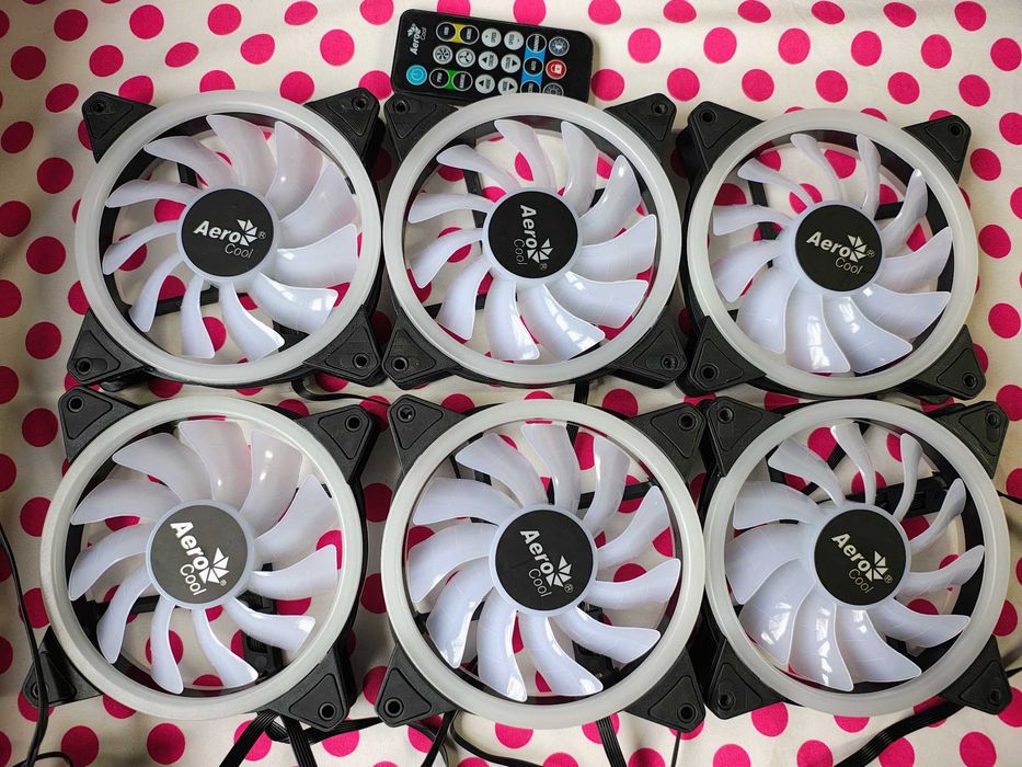6 X Cooler Ventilator Aerocool Duo 12 ARGB 120mm ARGB.