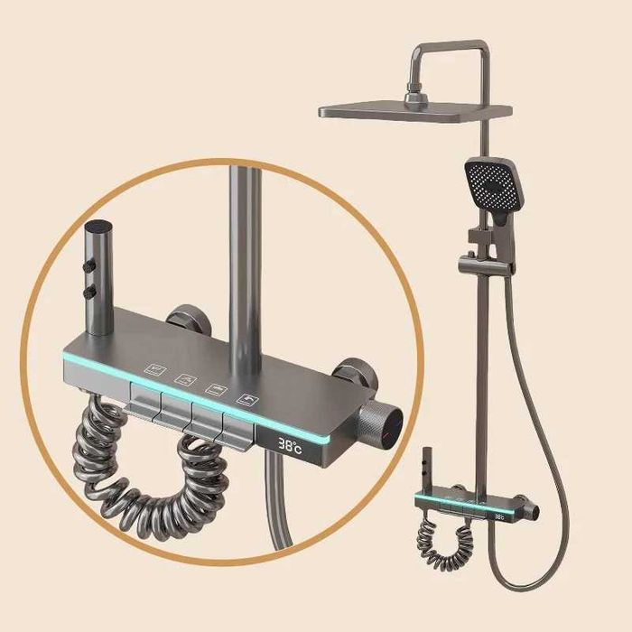 Модерен интелигентен душ с дисплей и LED подсветка D27