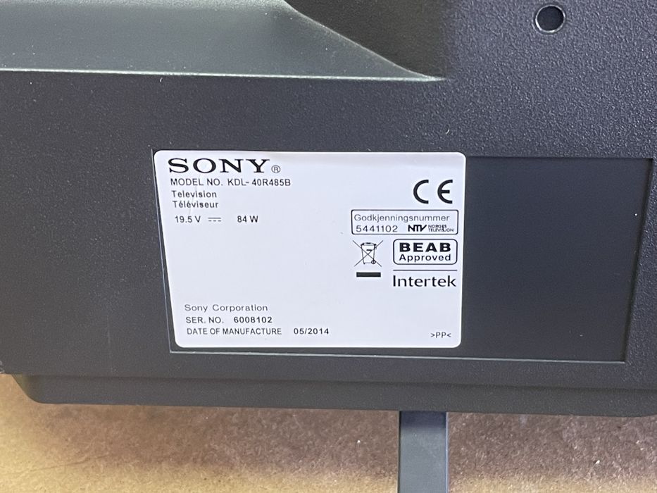 Телевизор SONY Full HD LED 40” - KDL-40R485B