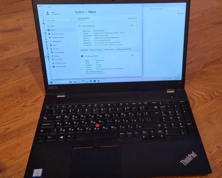 Lenovo ThinkPad T590 15.6" FHD IPS i5-8365U 8GB RAM256GB Win 11 Pро