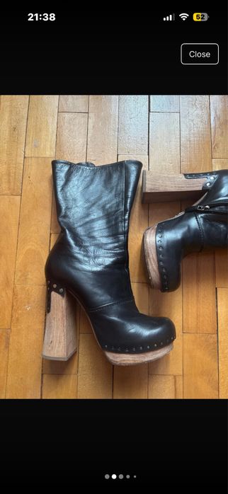 Cizme Prada cu toc si platforma