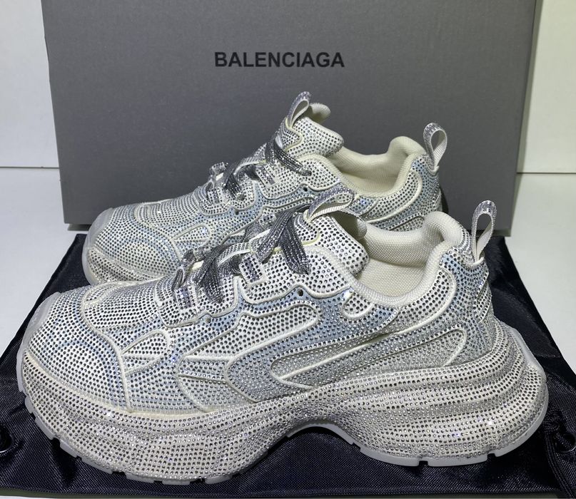 Balenciaga 3XL Light Grey Crystal Rhinestones Full Box Calitate Premium