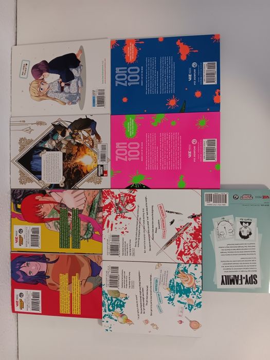 Manga Spy x family, Chainsaw man, Witch hat atelier, New Game, zom 100