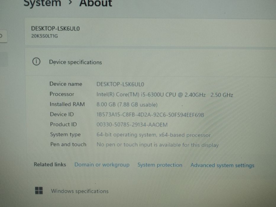 Laptop Lenovo X270 - i5-6300u/ 8gb ddr4/ 512Gb SSD/ Baterie OK