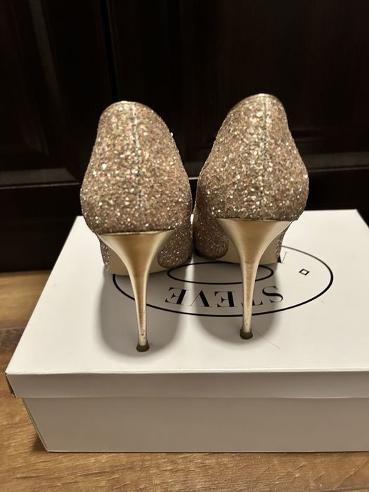 Vand pantofi stiletto Steve Maden, roz argintiu, marime 36