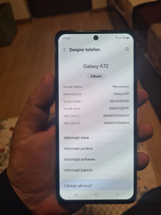 Vând samsung galaxy A72 în stare impecabila ca nou