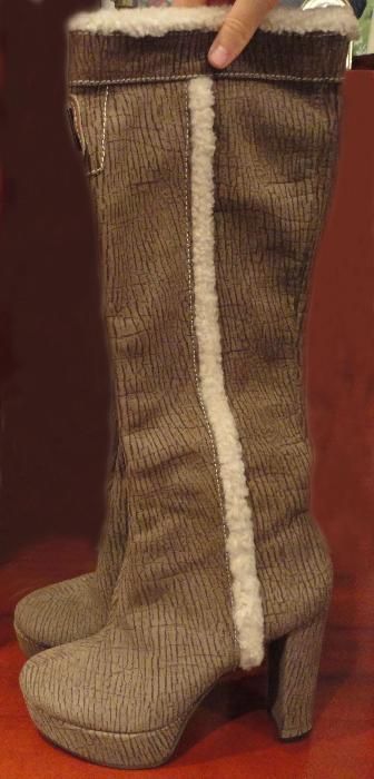 Cizme piele si blanita naturala 38