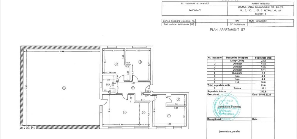 Penthouse exclusivist cu 4 camere, 212 mp utili Sect 6 Bucuresti