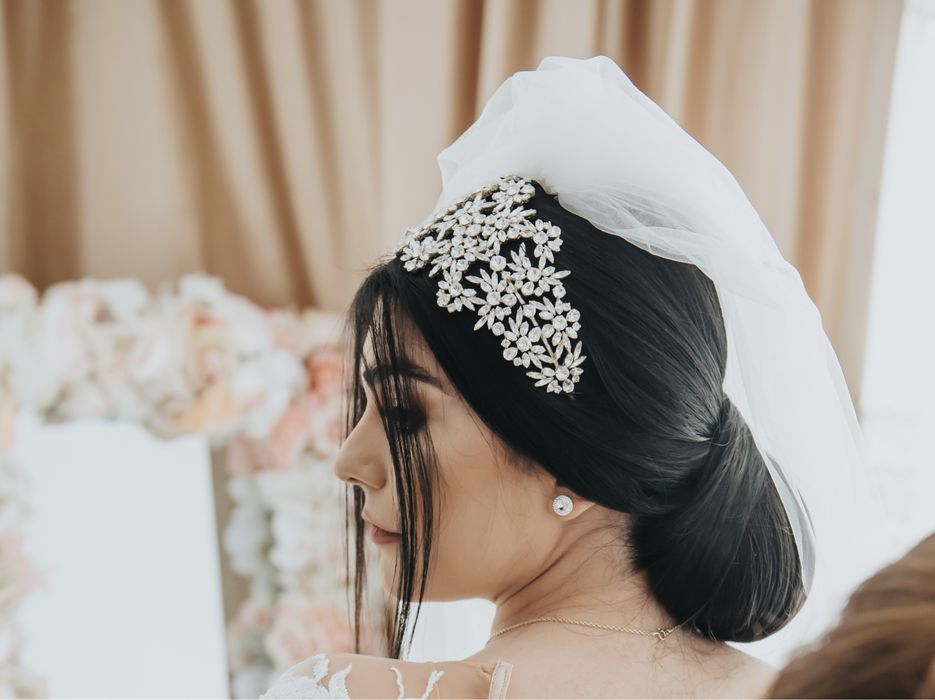 Accesoriu coronita par mireasă Elemente Swarovski