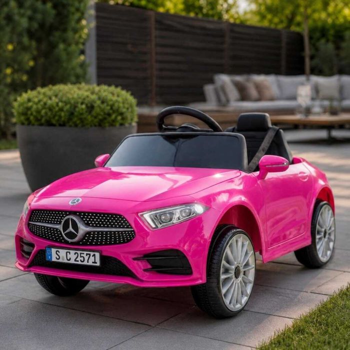 Детска акумулаторна кола Mercedes Benz с кожена седалка, 12V, MP3 плейър, FM радио, USB & SD слот, Bluetooth