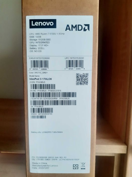 Laptop Lenovo IdeaPad 3 cu licență  Windows 11