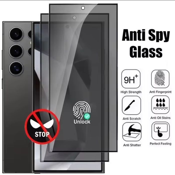 Folie protectie Privacy, Sticla securizata, Acoperire completa, Durita