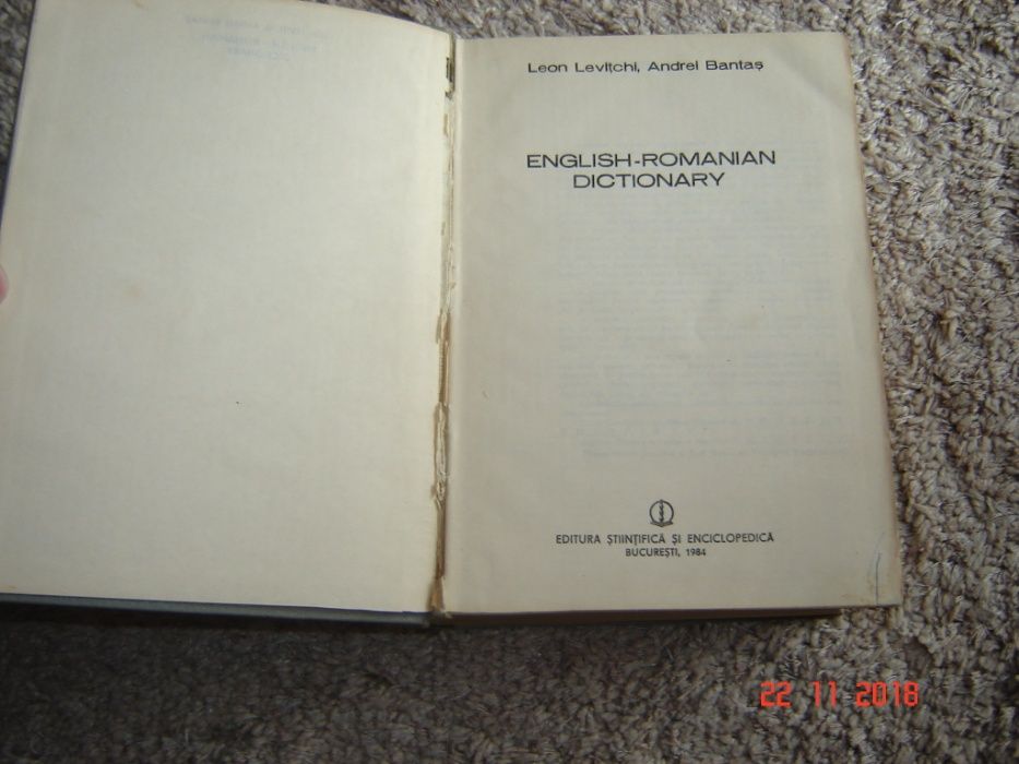 Dictionar Englez-Roman XXL anul 1984
