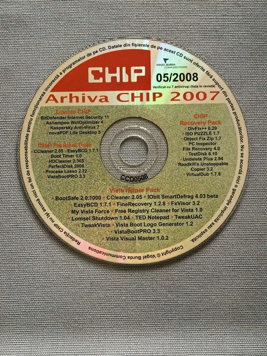 Cd arhiva Chip 2007 si 2008