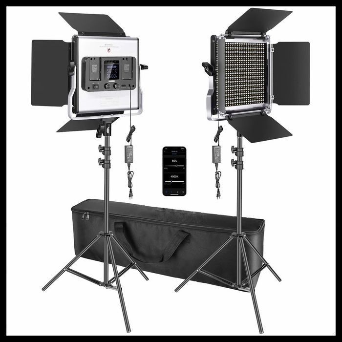 2бр. Проф. Видео/фото осветление. Фотография.  Диодно. Софтбокс