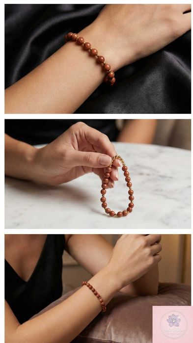 Ръчно баяна гривна с истински камъни за мощна енергия,баланс и късмет