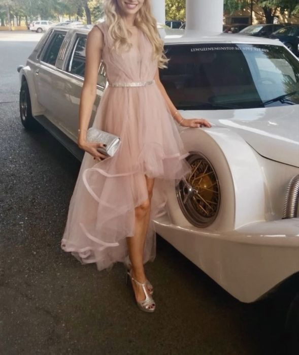 Rochie de ocazie roz pudrat - marime S