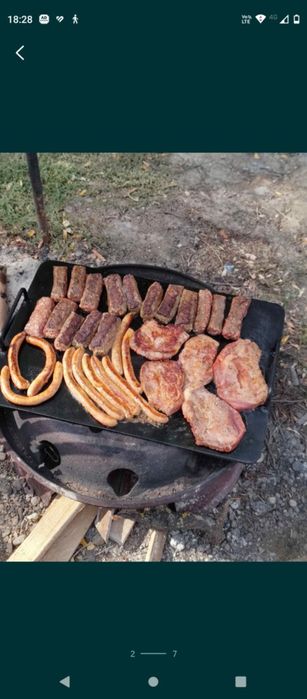 Plita otel gros/disc fonta cu striatii pt gratar carne legume