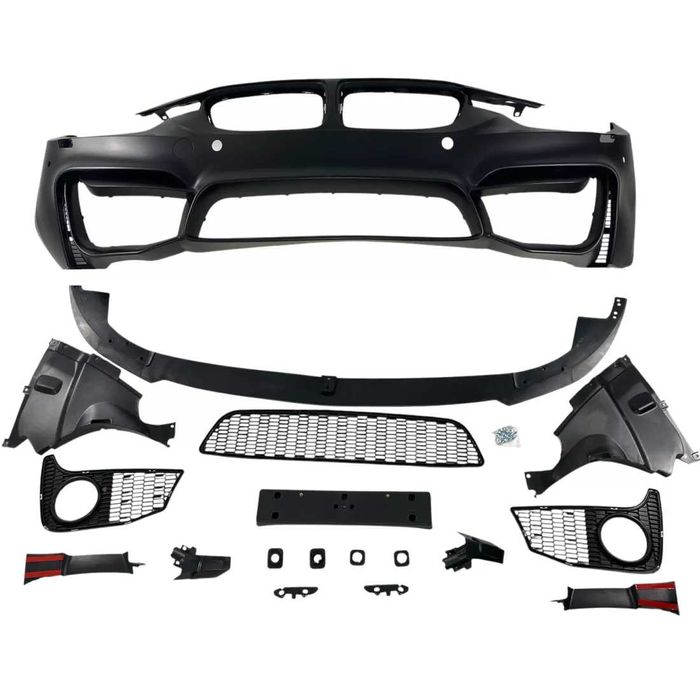 Предна Броня M3 BMW F30 / F31 -Отвори за Парктроник и за Халогени