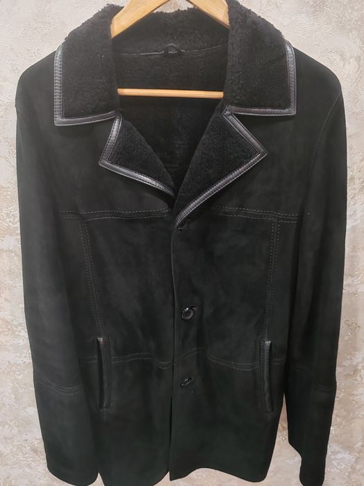 Дубленка мужская черная