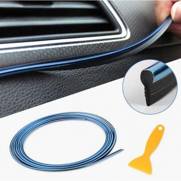 Декоративна лайсна за интериор на кола, червена или синя