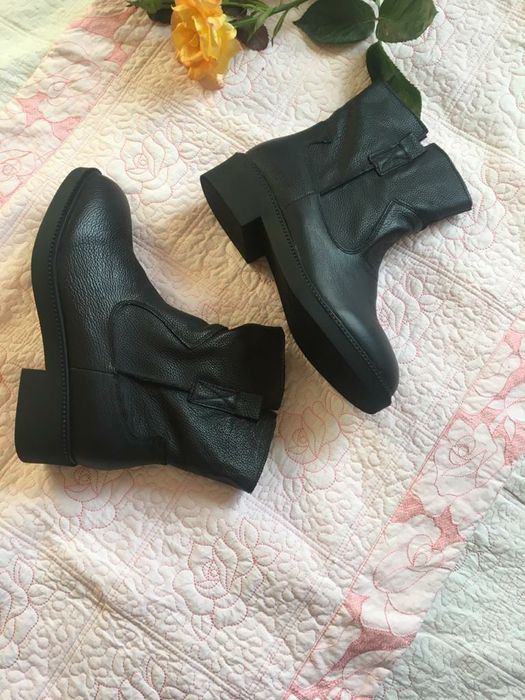 Сапожки кожаные демисезонные