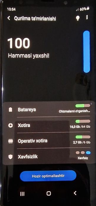 Samsung s9plus 1yil kafolat