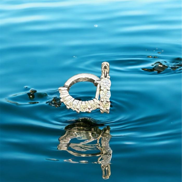 Дамски обици (халки) с лаб. диаманти (moissanite, мойсанити)