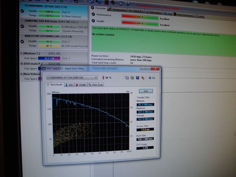 Hard disk calculator 3.5" Seagate 2TB s-ata ST2000VM003 / Surveillance