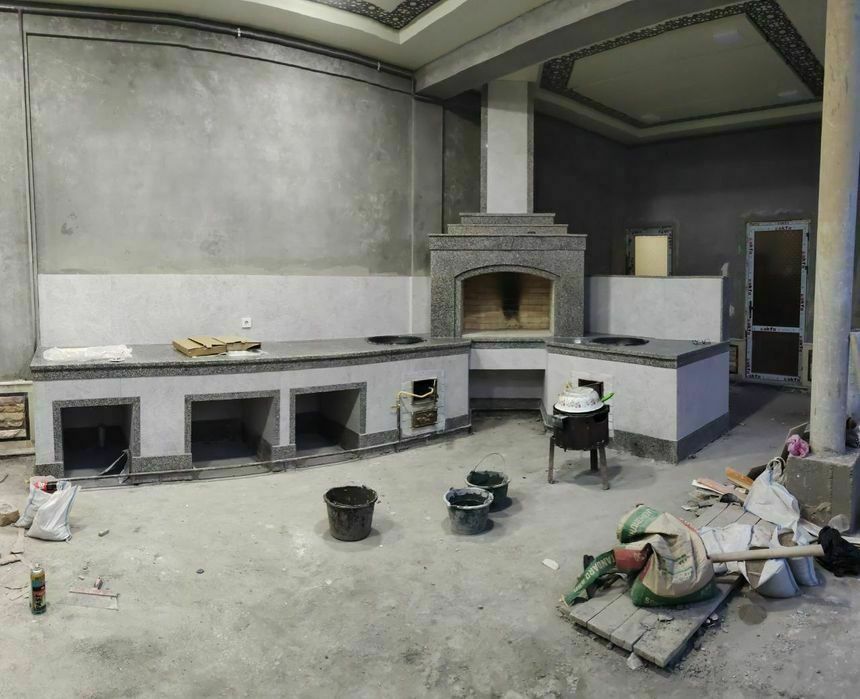 НЕДОРОГО Летние кухни. Очаги.  Камин