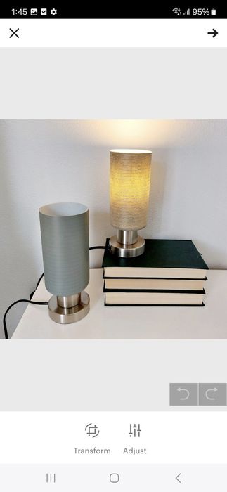 Veioze gri / Pereche de lampi Honsel