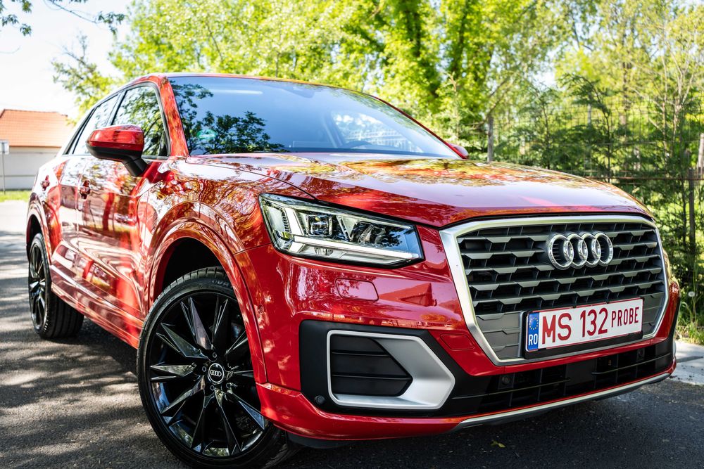 Rate de la 372euro/Luna. Audi Q2 S-Line Automata Exclusive 2.0TDi 150cp Euro6 KmReali Garantie 3Ani FaraAccidente Faruri LED Conduce Singura Distronic