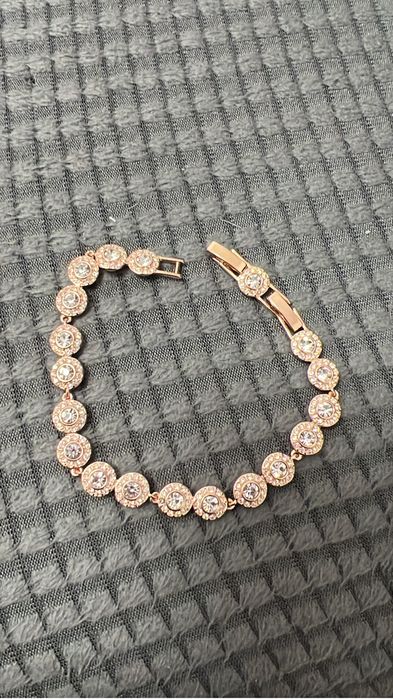 bratara swarovski gold rose