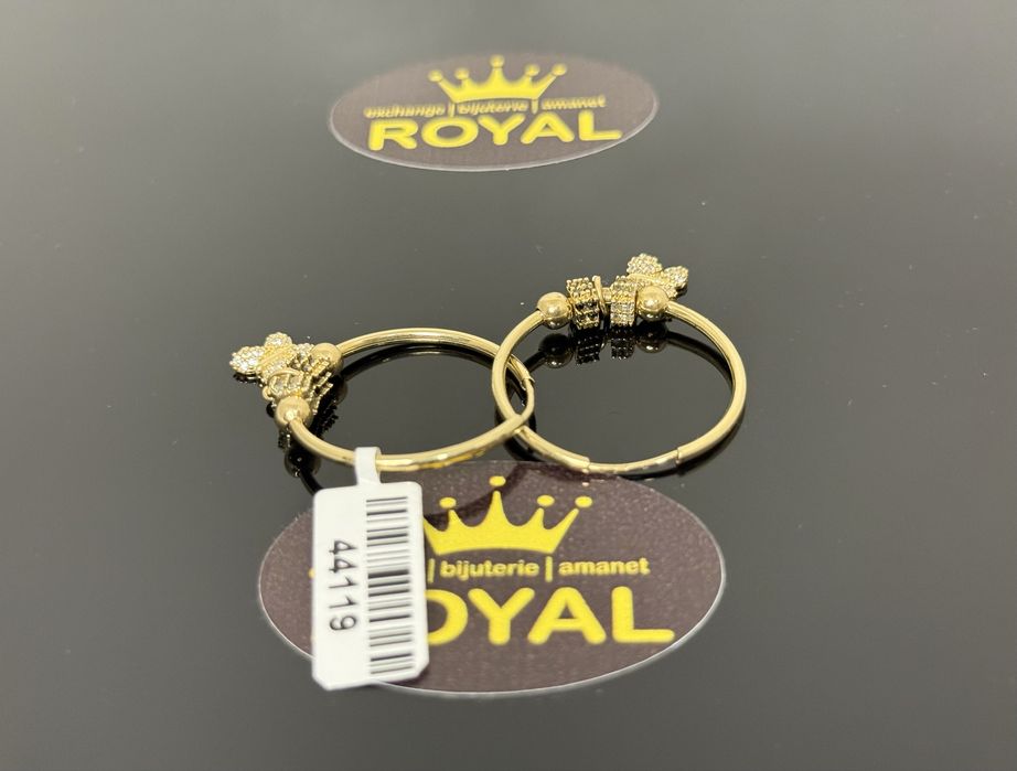 Bijuteria ROYAL : Cercei AUR 14K / 4.49 GR