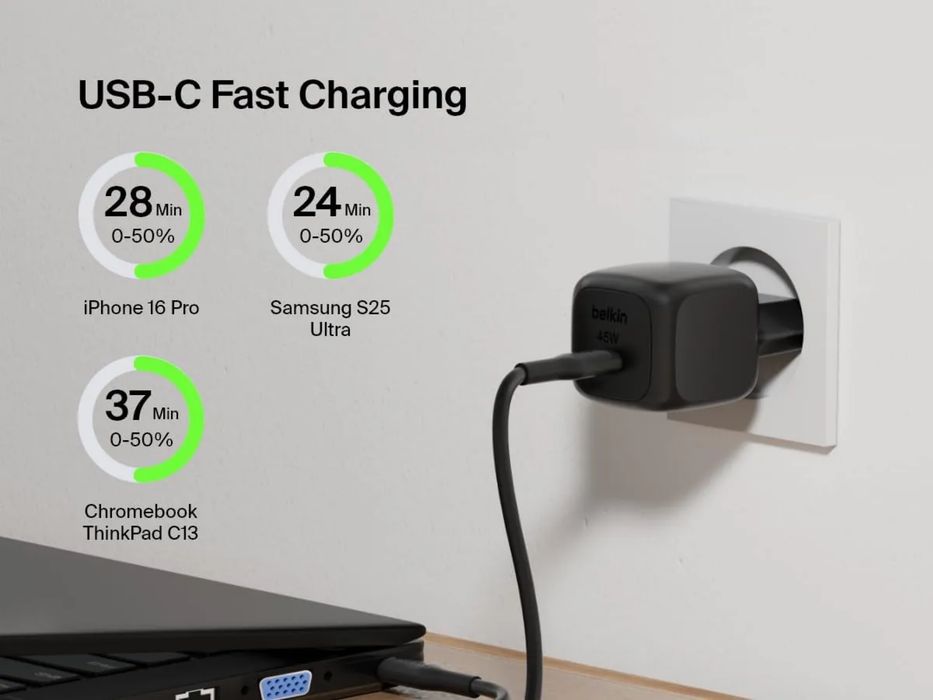 Belkin Compact USB-C Wall Charger 45W