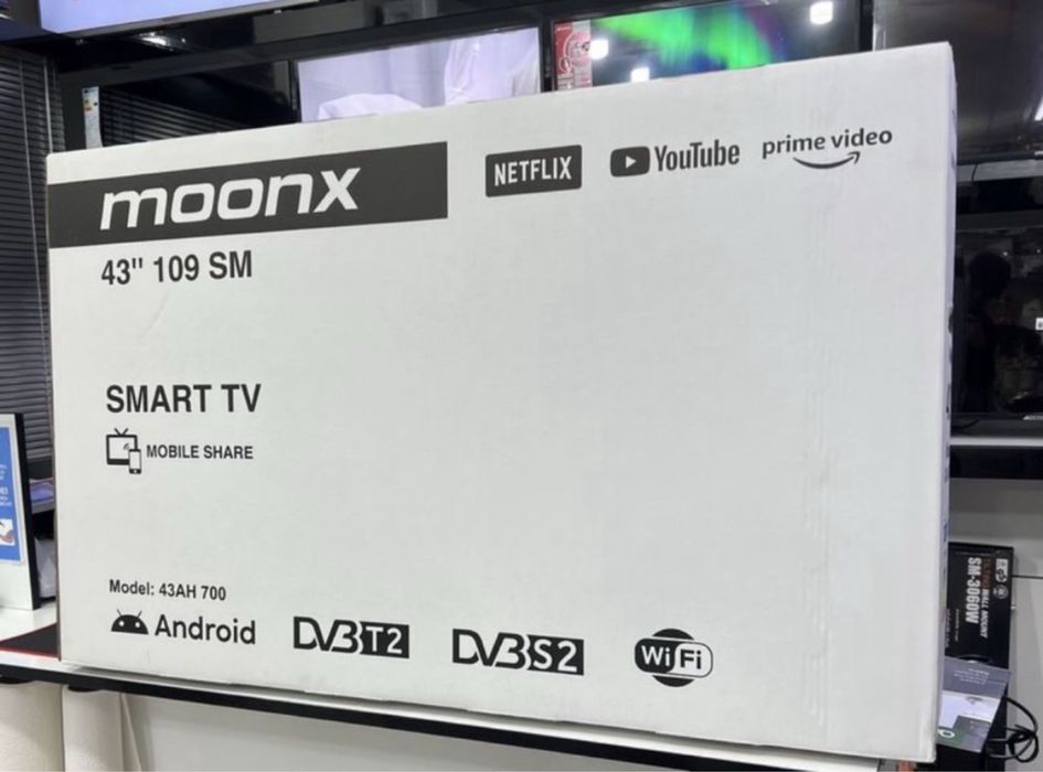 Телевизор Moonx 43/50/55 Smart Androd TV Доставка Бесплатно