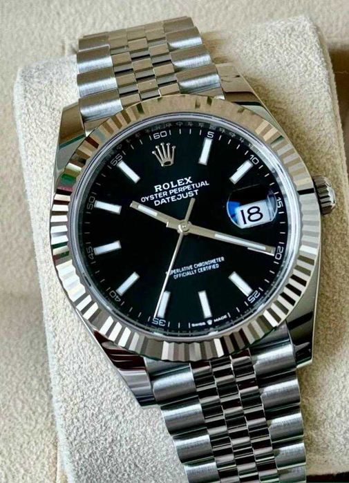 Silver Black Rolex Datejust