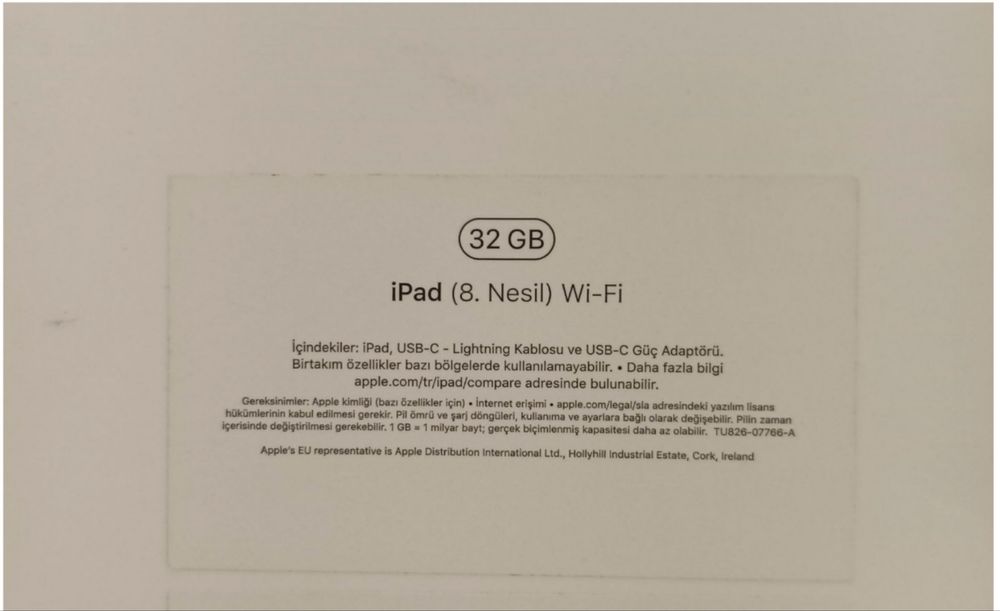 iPad 8 32Gb Rangi Gold Karopka Dakement Bor