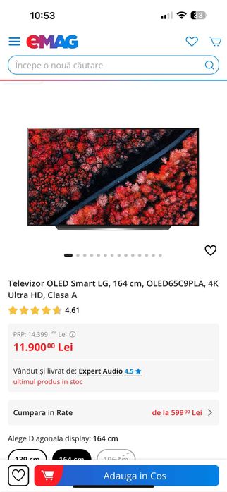TV LG OLED C9 65PLA,4K ultra HD