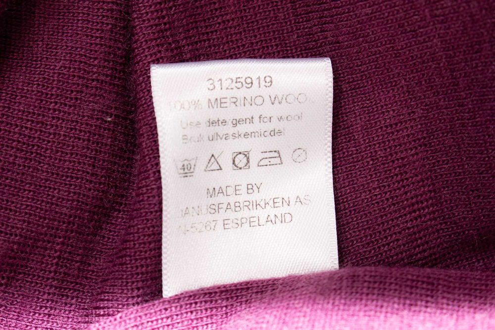 Janus блуза дамска от мериносна вълна лилава поло яка термо бельо L