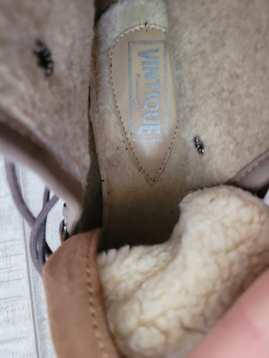 Botine platforma piele intoarsa 38