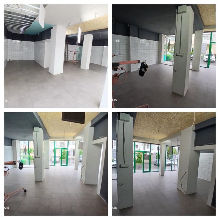Închiriere  / Vânzare  Spațiu comercial  150 m2 total  115 m2  utili central vitrina 10 m trifazic  gaz , acces  aprovizionare rampa  spate
