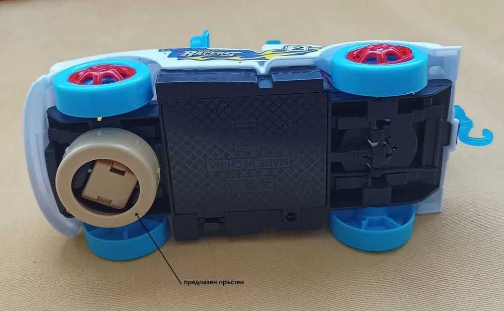 Детска движеща се, светеща и издаваща звуци играчка - камионче кран