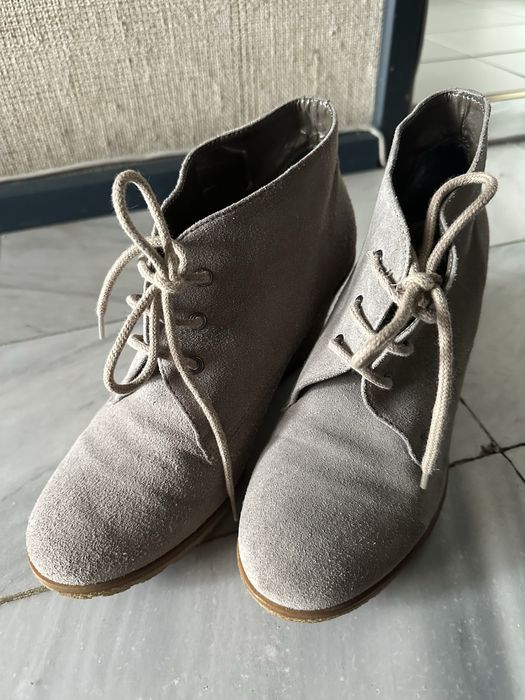 Сиви боти - естествена кожа