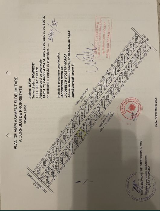 Vand Lot teren intravilan Domnesti/Teghes. Posibilitate plata in rate.