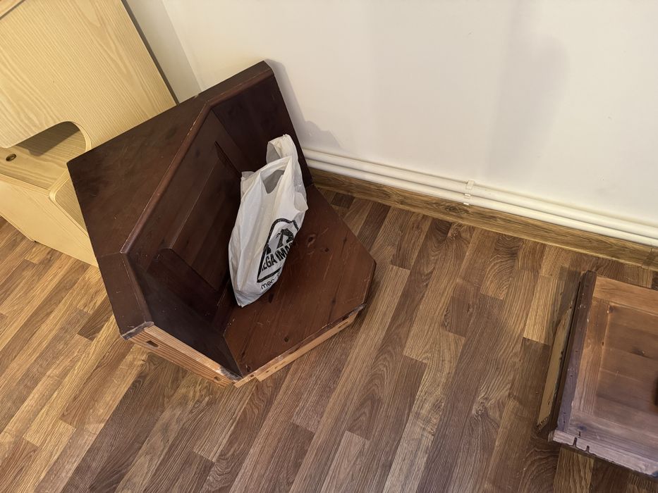 Masa lemn masiv cu coltar 165x110