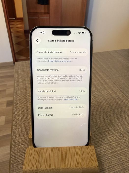 iPhone 15 Pro Silver 128 GB 80%