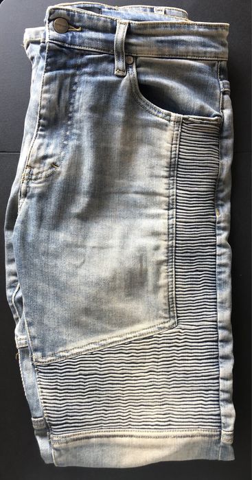 REPRESENT Denim Biker Pale Blue Skinny