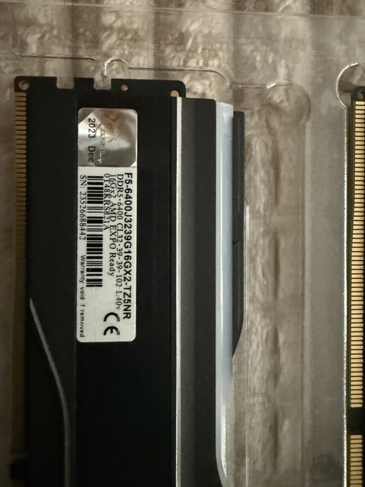DDDR 5 32GB G.Skill Trident Z5 Neo RGB, AMD, RGB, DDR5, 2x16GB 6400MHz CL32
