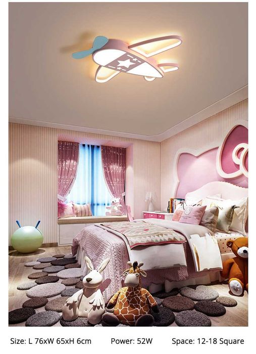 Модерна детска стая лед LED таванна лампа модерна анимационна самолет